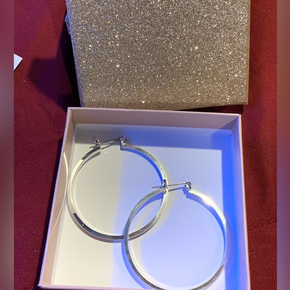 Silver hoop earrings